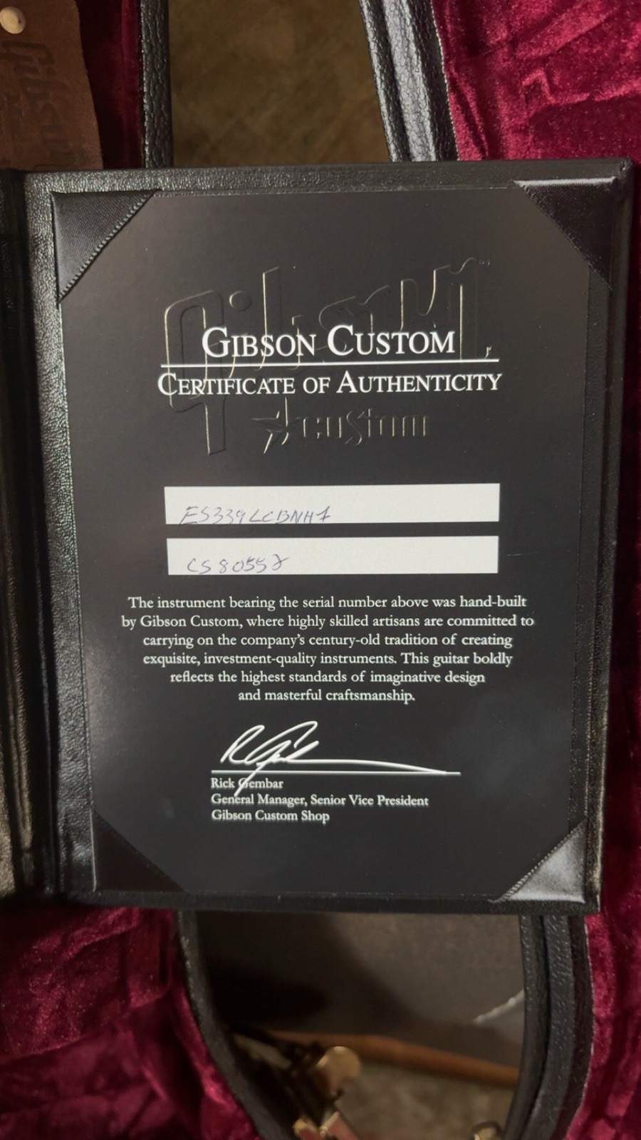 Custom Shop Gibson 339 Rare Color