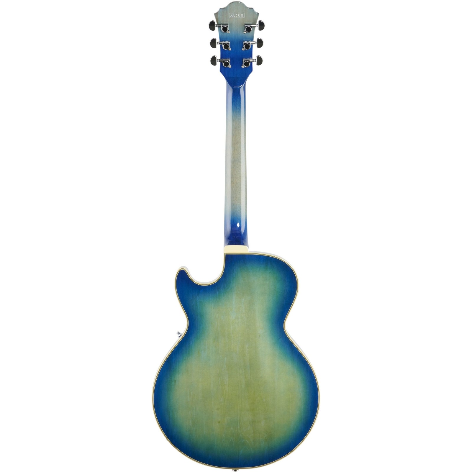 Ibanez GB10EM George Benson Signature Hollowbody E/G, Walnut FB, Jet Blue Burst