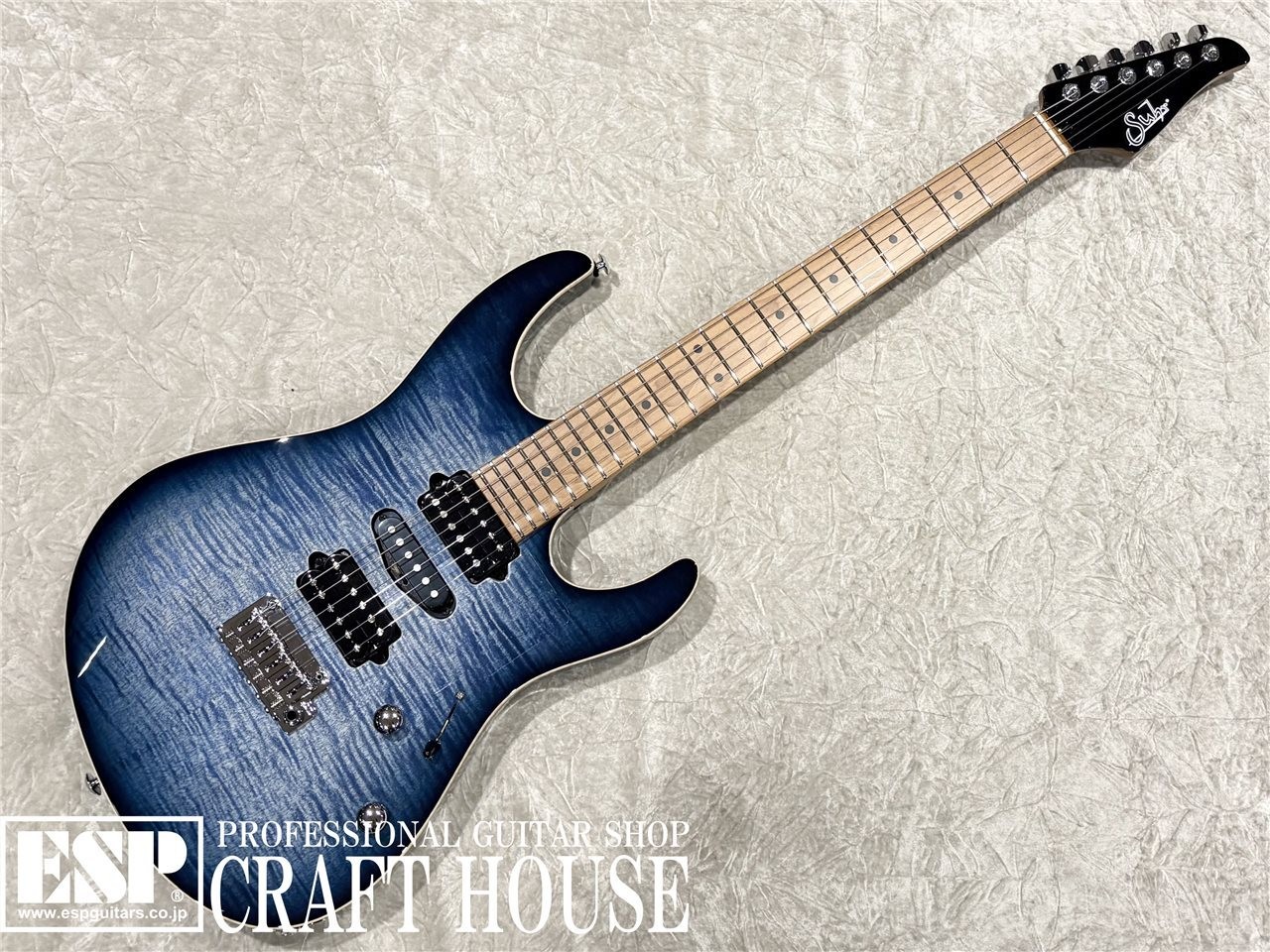 Suhr Modern Plus HSH Faded Trans Blue Burst Electric Guitar Used