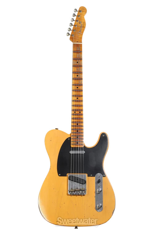 Fender Custom Shop 1951 Telecaster Relic Electric Guitar – Nocaster Blonde,