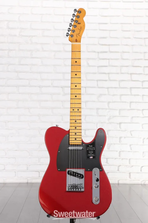 Fender American Ultra II Telecaster Electric Guitar – Sinister Red with Maple