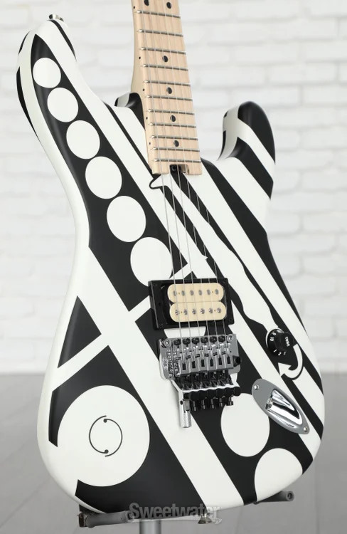 EVH Striped Series Circles Electric Guitar – Crop Circles