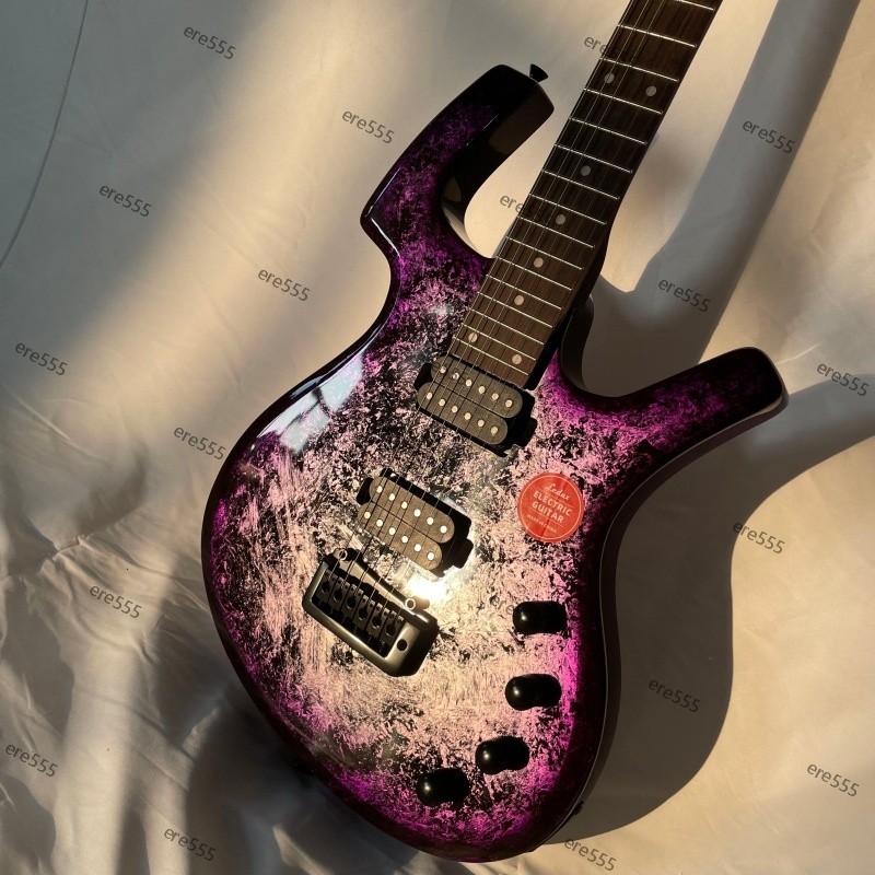 solid body FIY Electric Guitar PK Purple Burl Maple Top Rosewood Fretboard