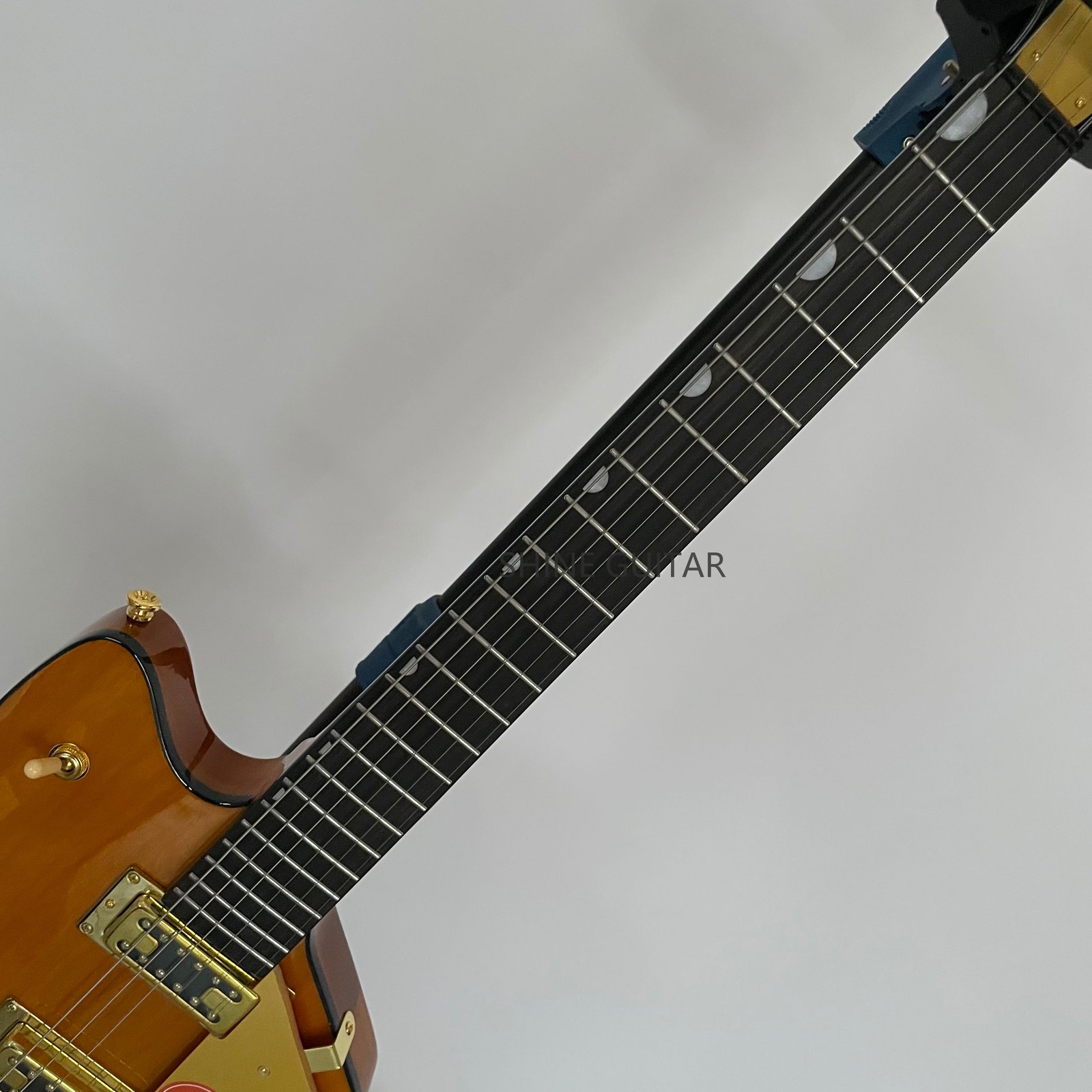 Jazz Solid body Electric Guitar Stainless Steel Rounded Frets Bone Nut Natural