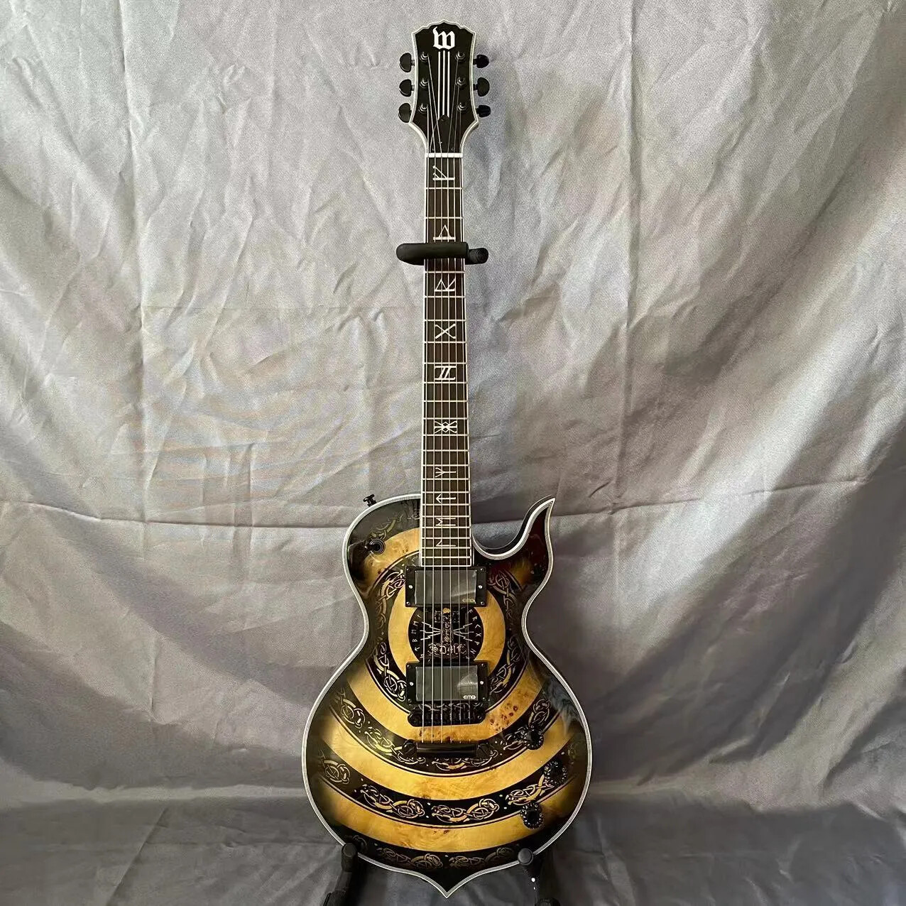Zakk Wyld Audio Odin Grail Electric Guitar with Viking Totem Bullseye Top