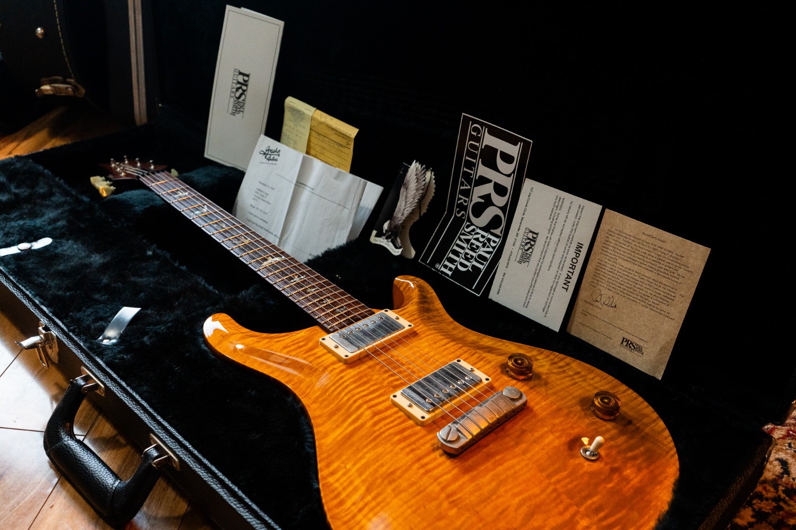 PRS McCarty 1998 – Amber – Made in USA – Rosewood Neck – w/ OHSC & Paperwork