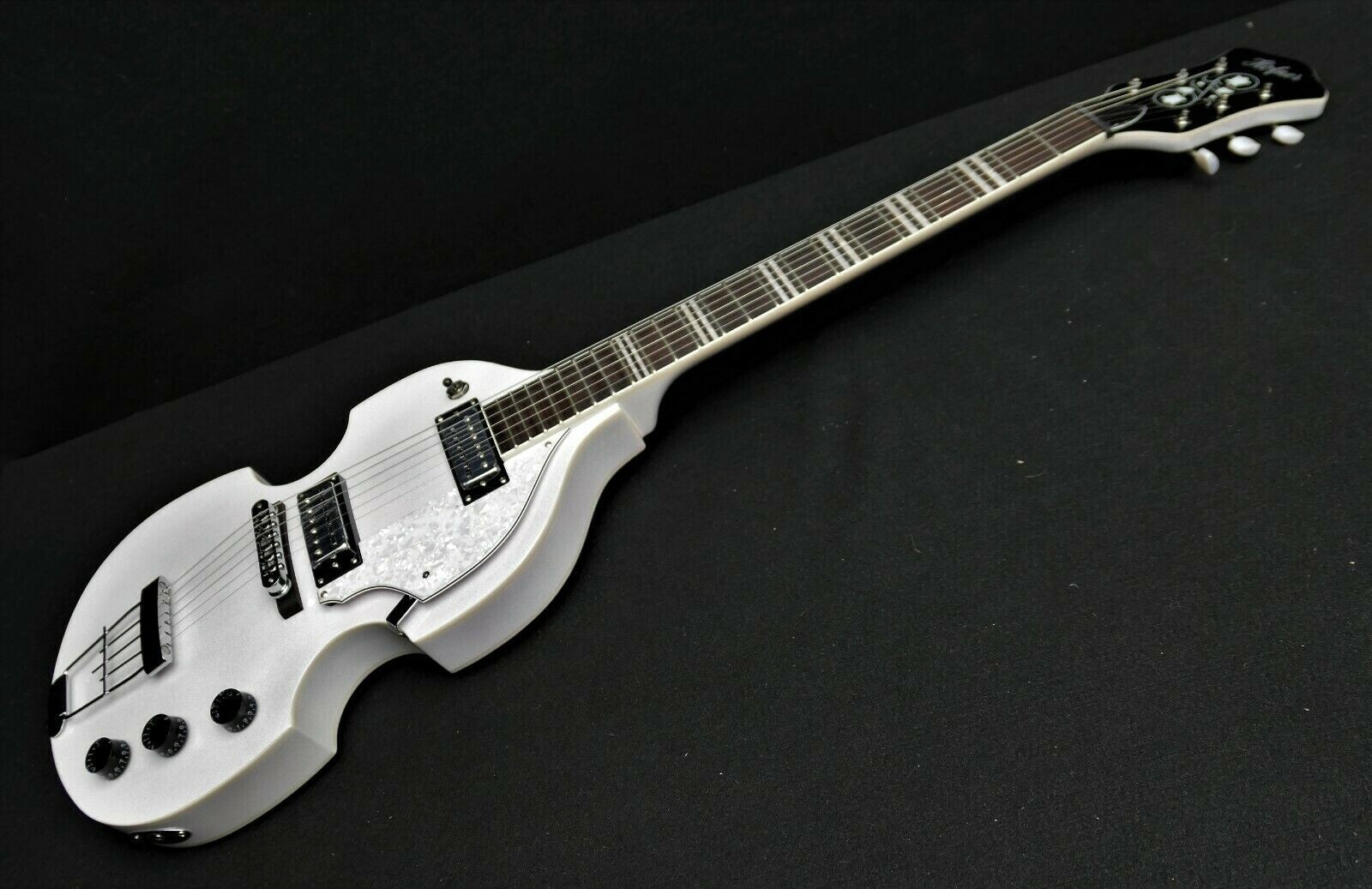 HOFNER HI-459-PE PW PEARL WHITE IGNITION SERIES 6 STRING VIOLIN SHAPE GUITAR 2nd