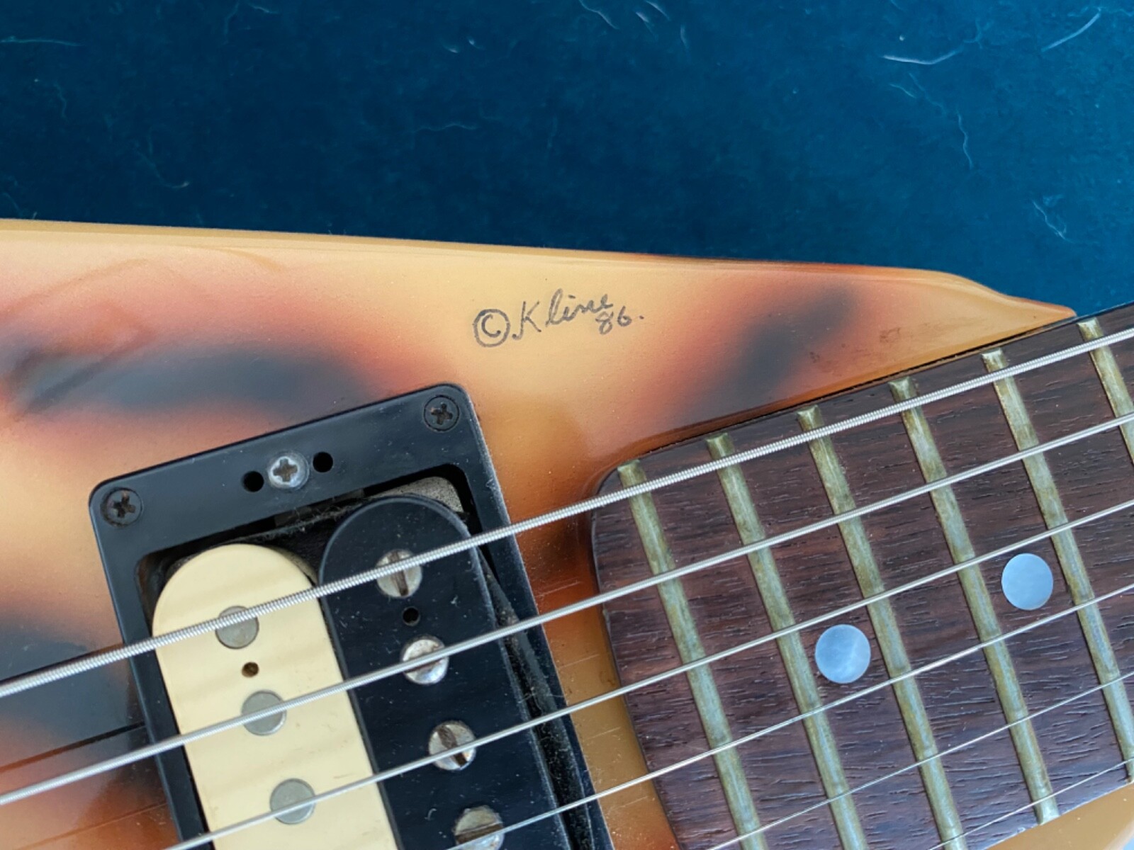 1986 Kramer American Vanguard – DENNIS KLINE Leopard Skin Graphic