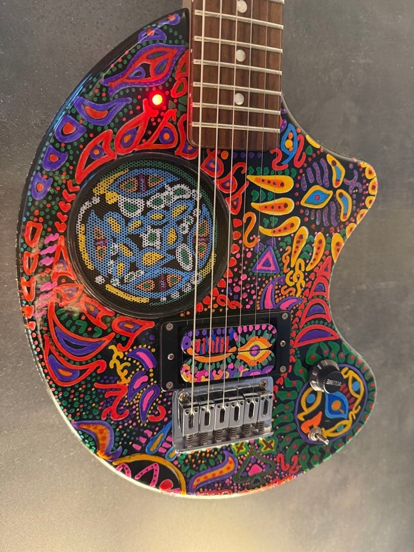 FERNANDES ZO-3 hide Psychedelic Paint Mini Guitar