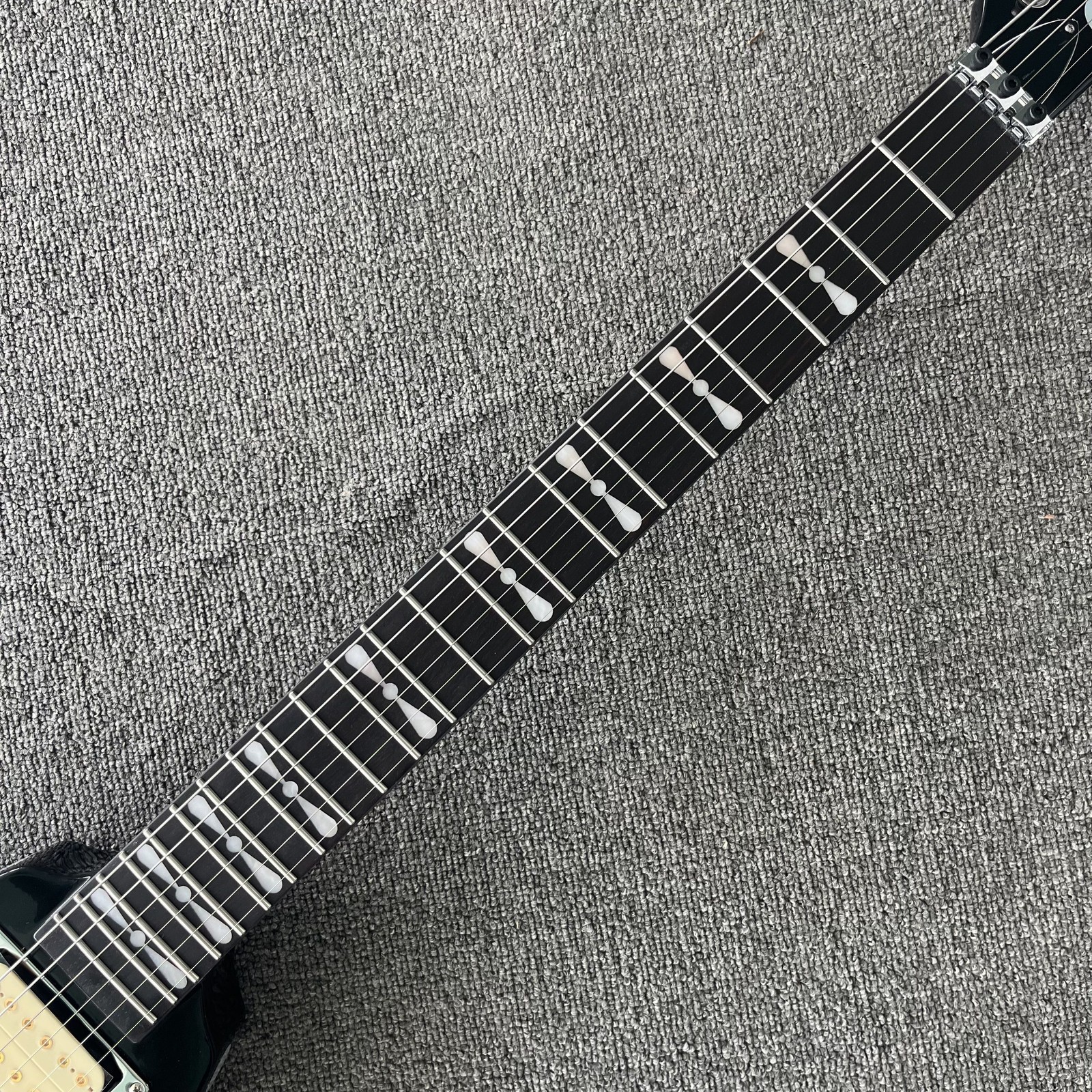 Electric Guitar Black Randy Rhoads Polka Dot Black tremolo Bridge free ship