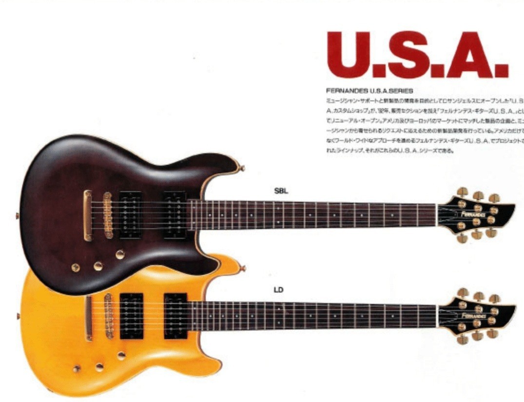 Rare 95′ Fernandes APG100 USA-SERIES 1pc. Honduran Body-2Pc Carved Maple Top HSC