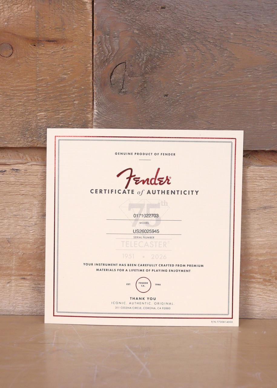 Fender 75th Anniversary American Professional Custom Telecaster 2-Color Sunburst