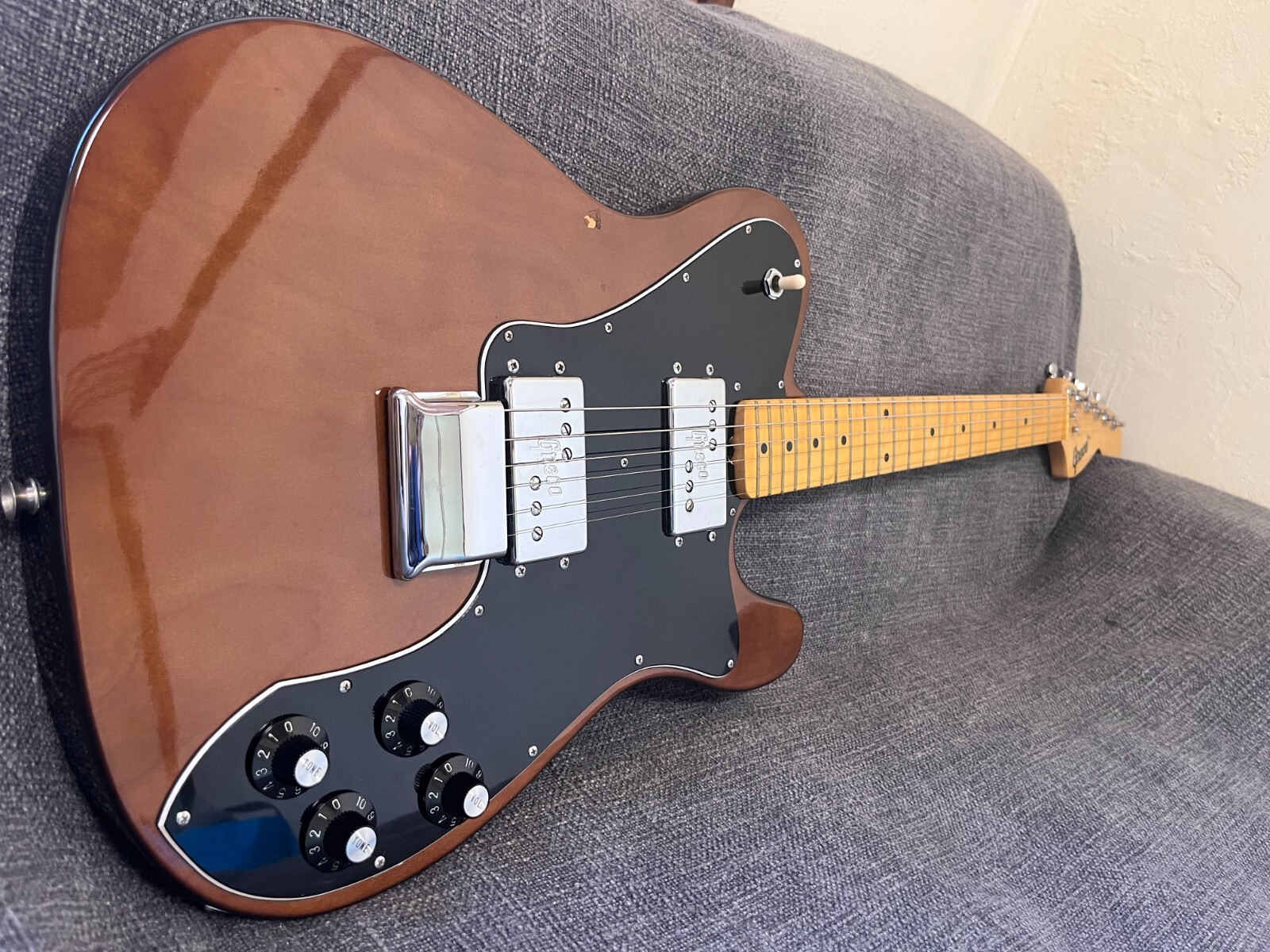 1974 Greco TD500 Telecaster Deluxe Mocha Made in Japan Vintage w/ Fernandes case