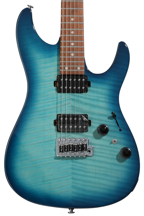 Ibanez Standard AZ24S1F Electric Guitar – Transparent Turquoise Burst