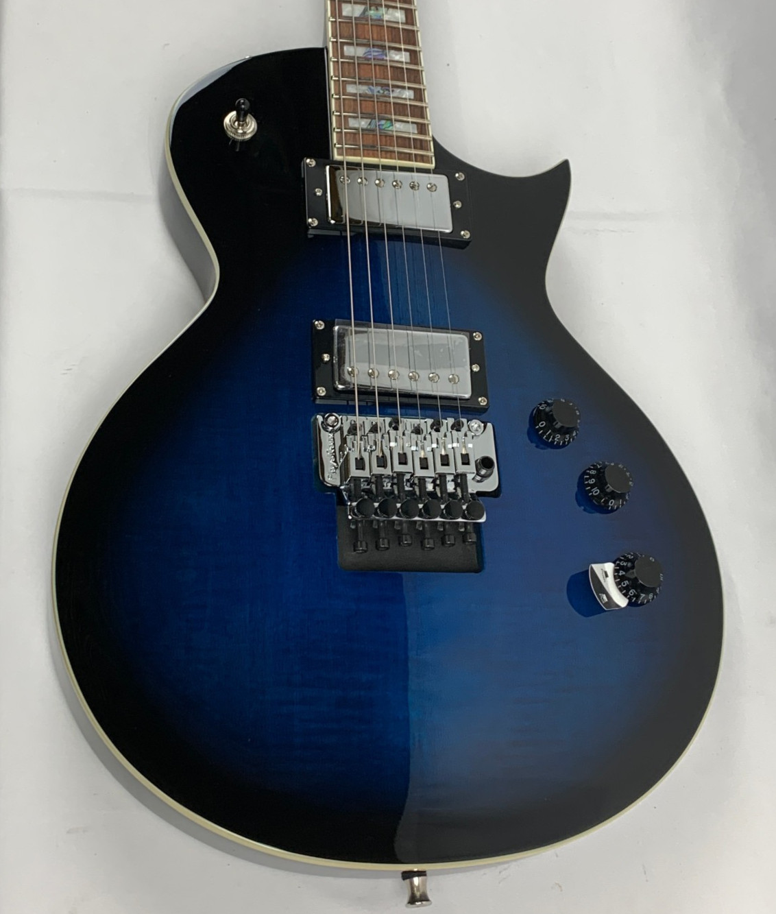 ESP LTD AS-1 FR FM Alex Skolnick Black Aqua Sunburst Guitar + Case B-Stock Korea