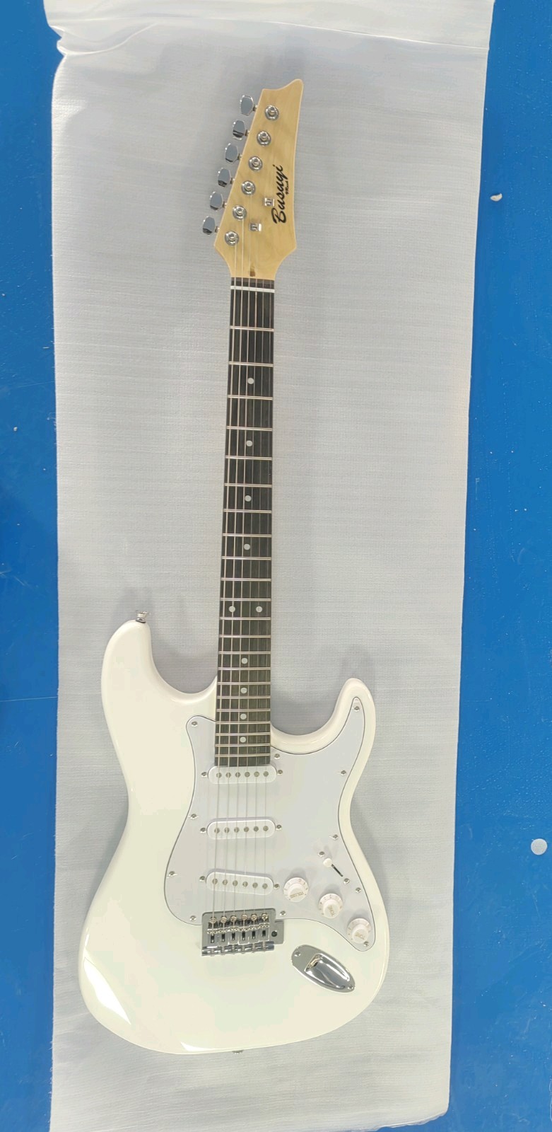 Busuyi VRACK 6 String Electric Guitar-White/White