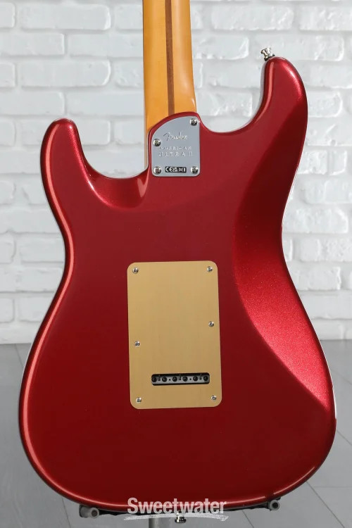 Fender American Ultra II Stratocaster HSS Electric Guitar – Sinister Red, Ebony