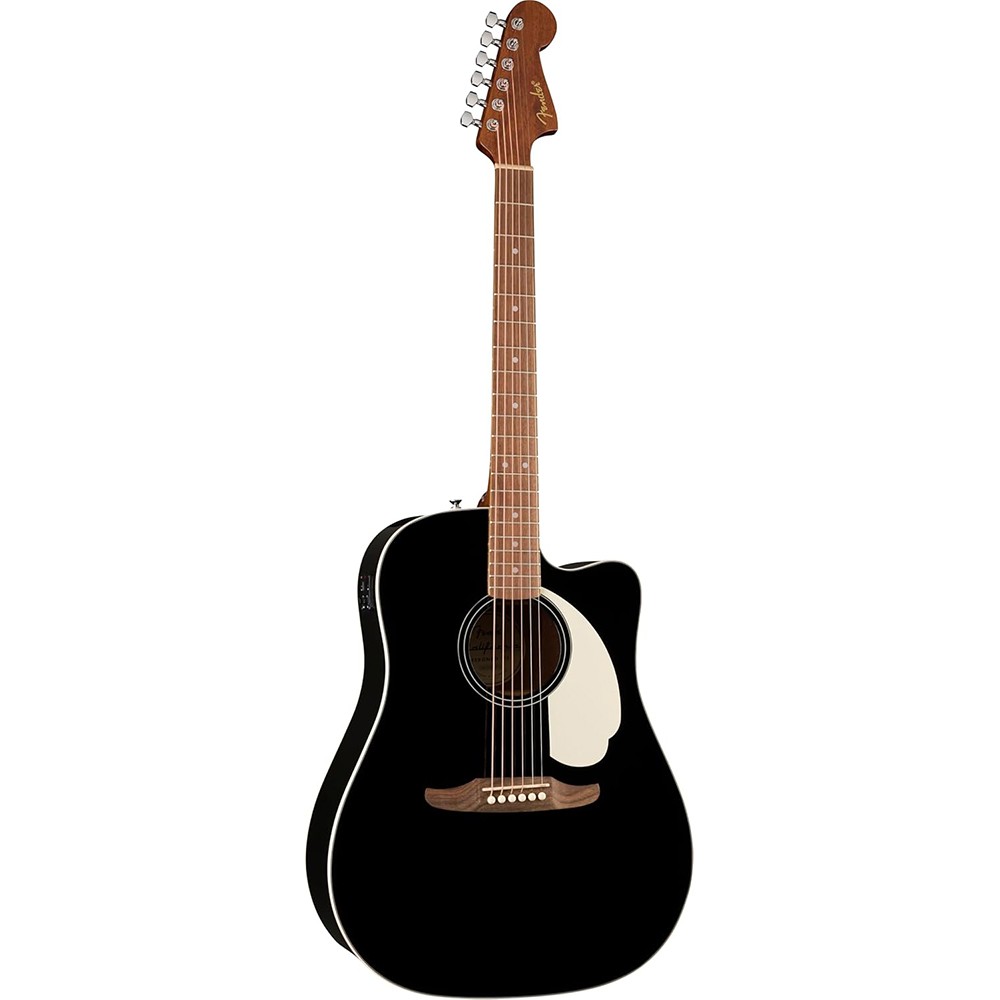 Fender California Standard Redondo CE, Spruce Top, Ivory Pickguard, Black