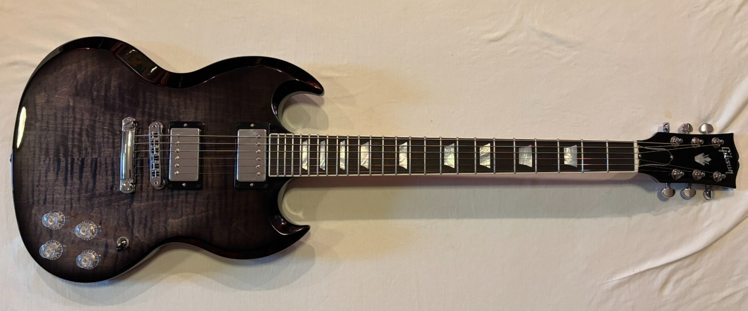 2023 Gibson SG Modern Trans Black Fade w/OHSC and Case Candy