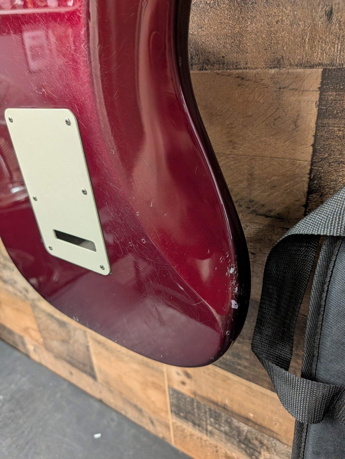 2002 Fender FSR Trans Moto Stratocaster Wine Red W/ Gig Bag Mim