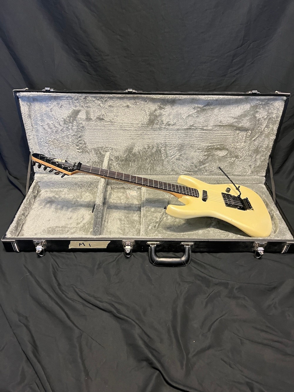 Rare 1991 Vintage ESP M-1 Guitar H/S in Pearl White W/Case Queensryche Vibe!