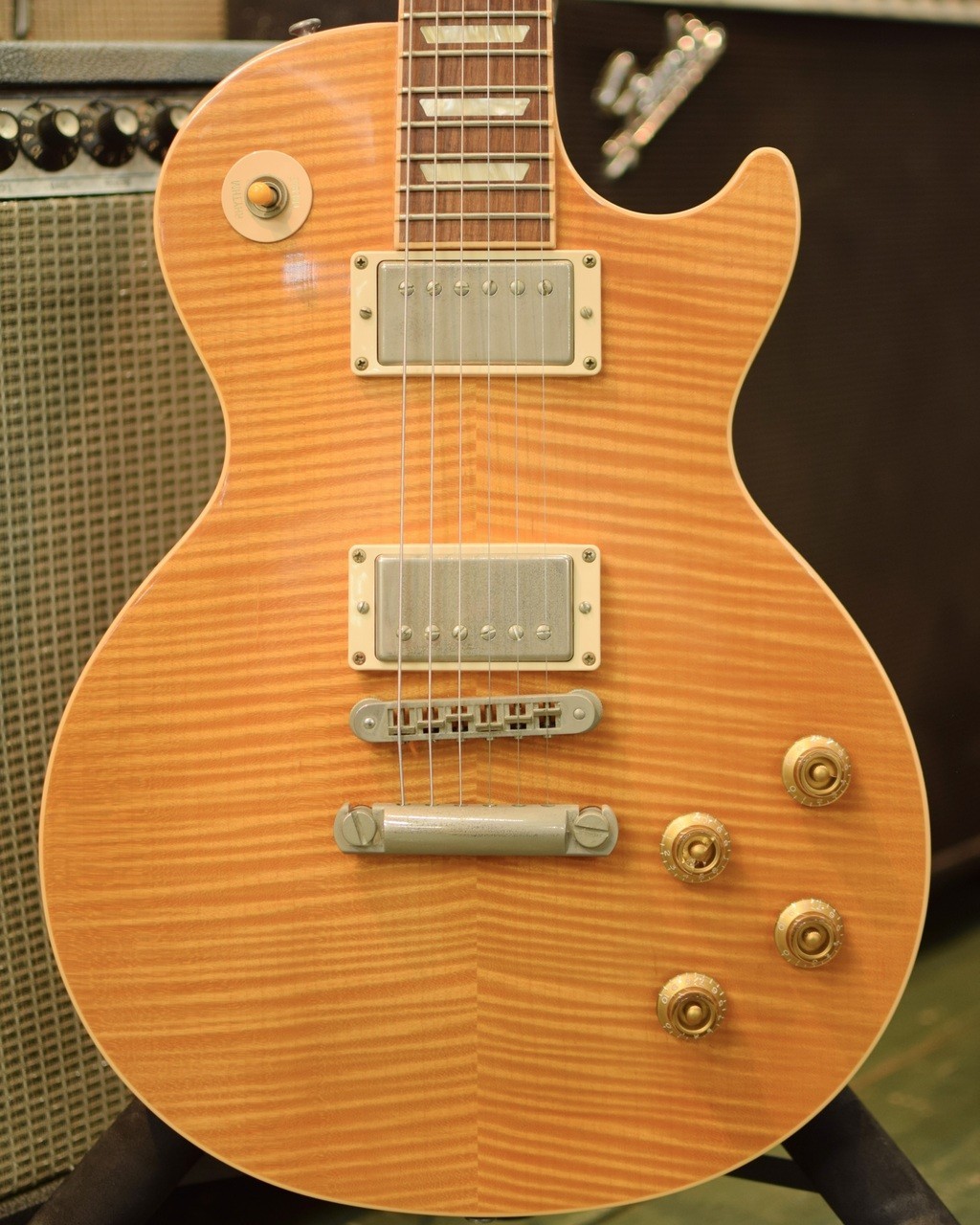 Gibson Les Paul Standard Plus Top Trans Amber with case USED w/tracking