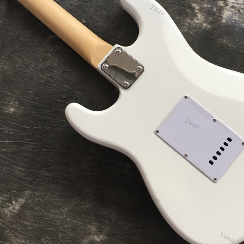 Electric Guitar SSH Pickups White Pearloid Pickguard Quilted Maple Teal Burst
