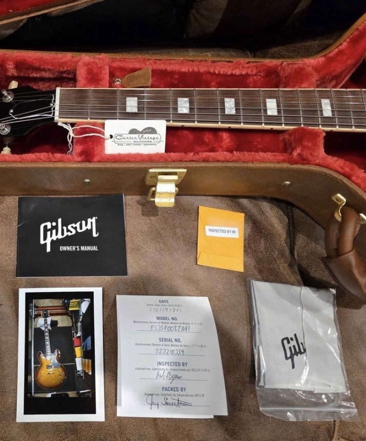 2021 Gibson ES 335 Iced Tea Burst Electric Guitar with Hard Case