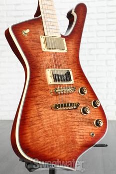 Ibanez Iceman IC420MFM Electric Guitar – Caramel Burst Low Gloss