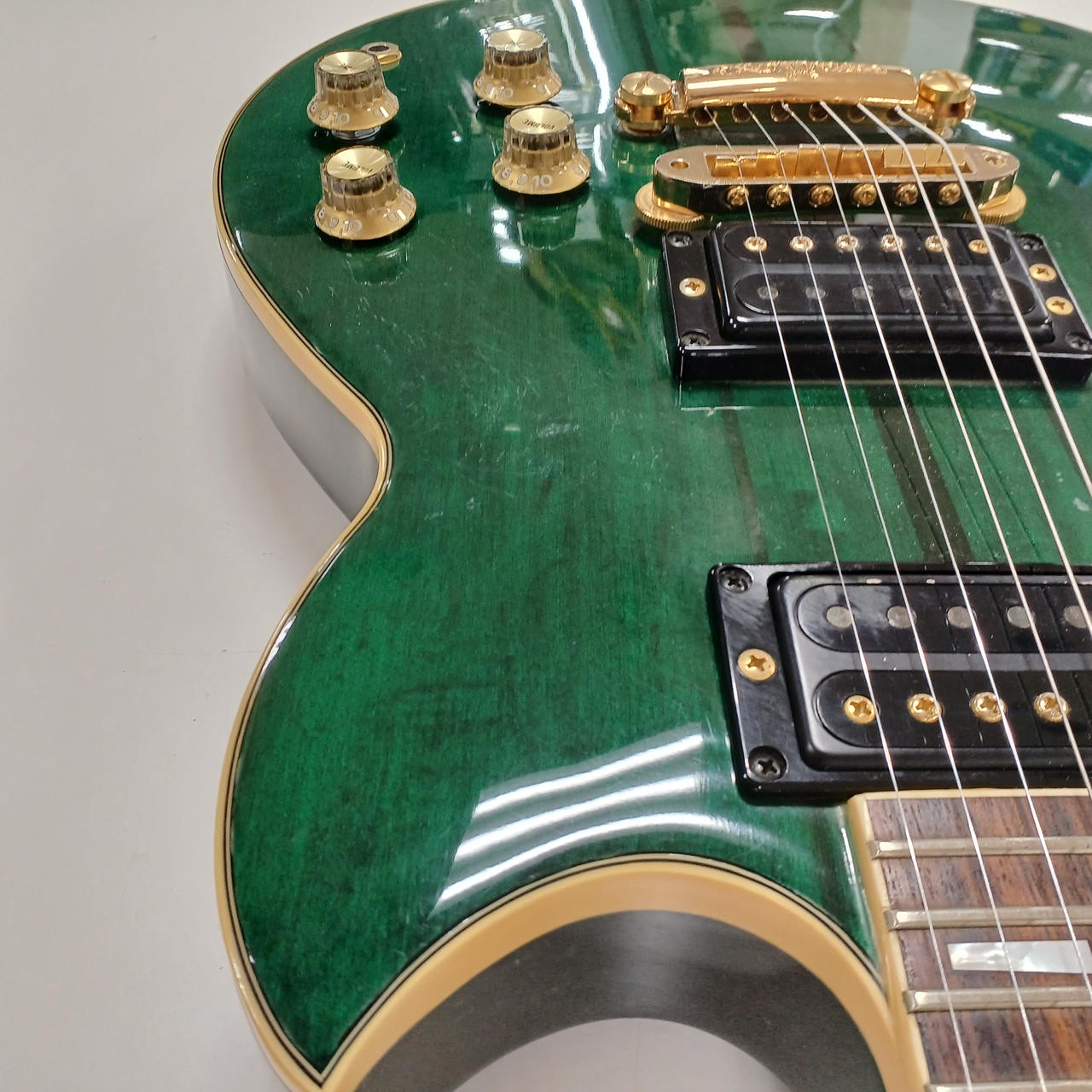 YAMAHA SG1500 Jade Green SG Type Electric Guitar Used Shipping From Japan