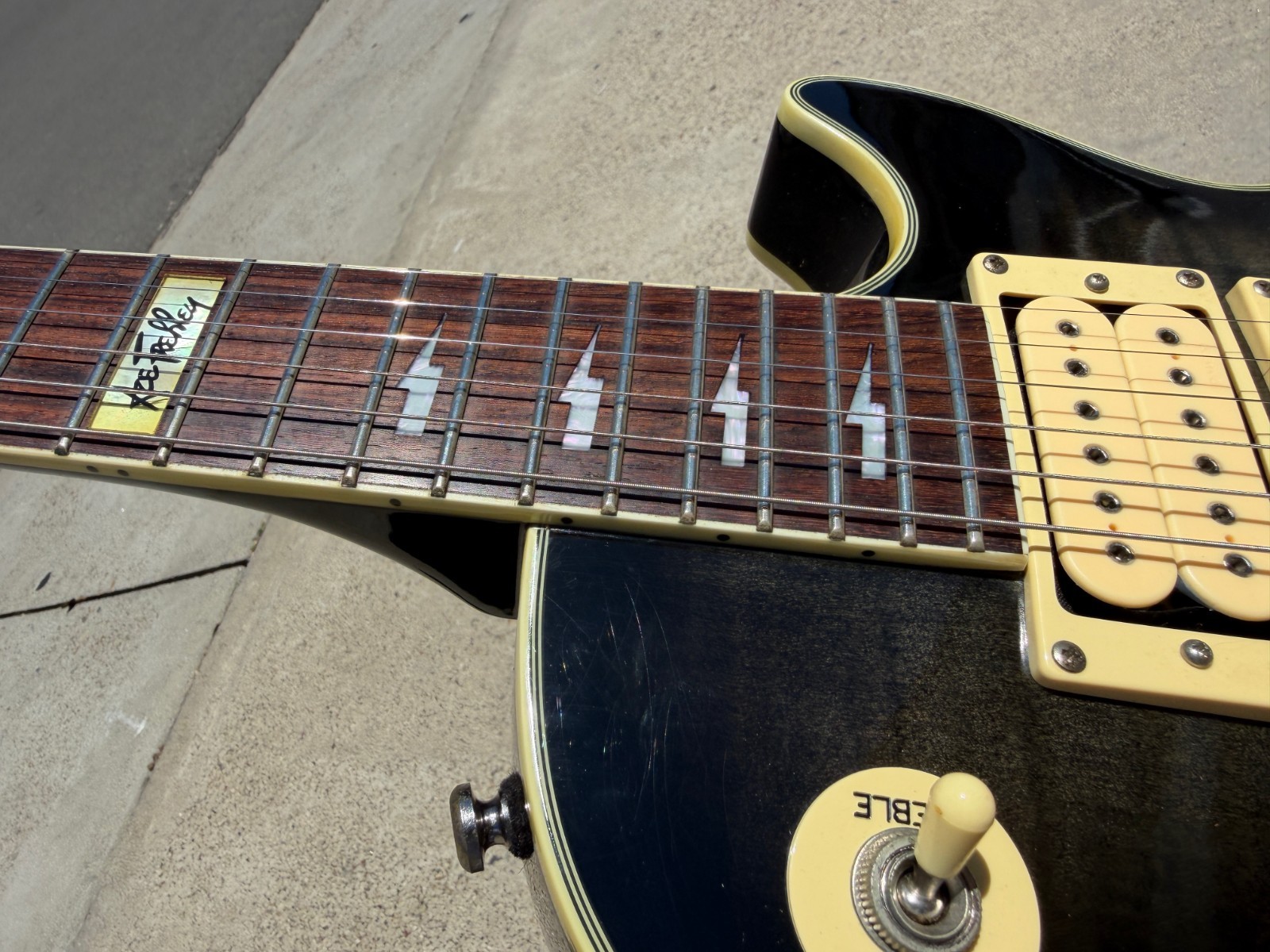 2000 Epiphone Ace Frehley Signature Les Paul Custom Black Burst -w/ VIDEO