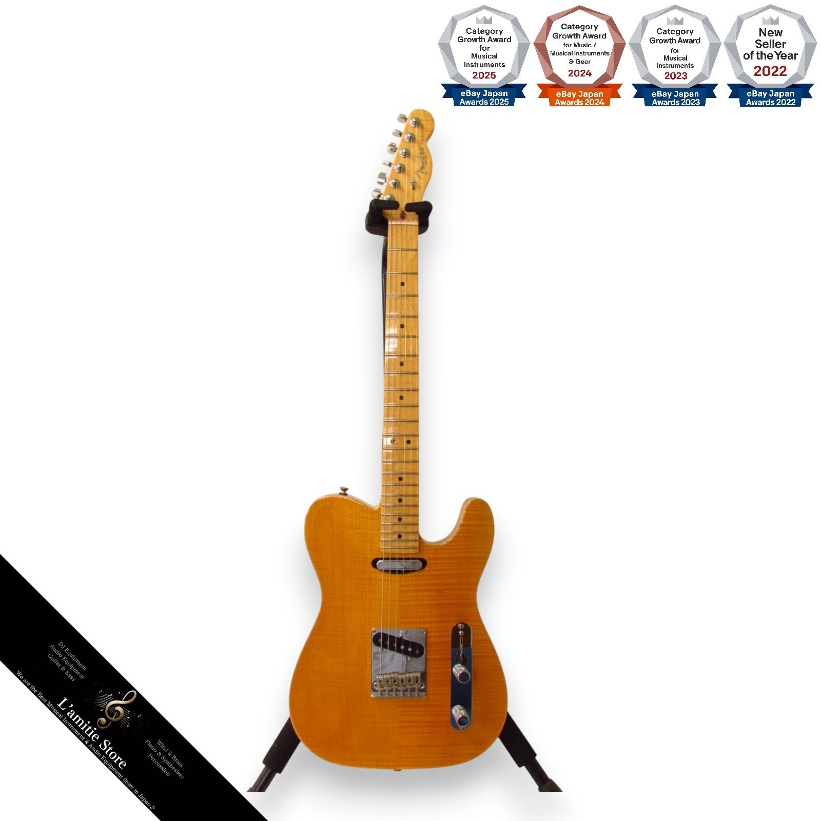 Fender Select Carved Maple Top Telecaster Amber 2012 Electric Guitar