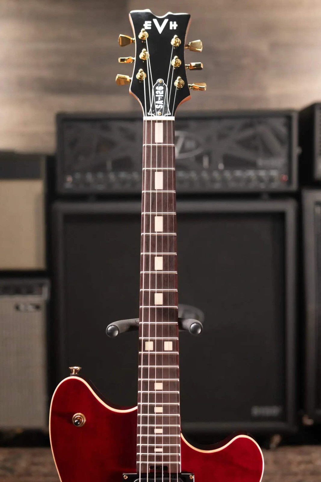 EVH SA-126 Standard Semi-Hollow Electric Guitar – Wine Red
