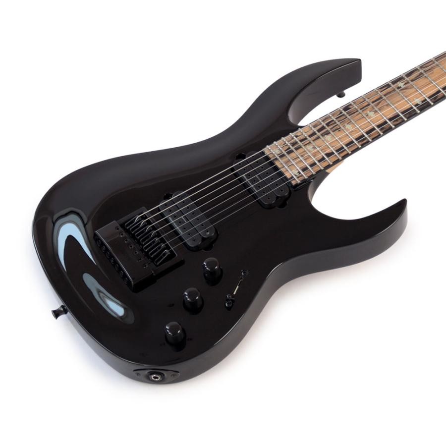 B.C.Rich SHREDZILLA 7 PROPHECY ARCHTOP WITH EVERTUNE Gloss Black White Line