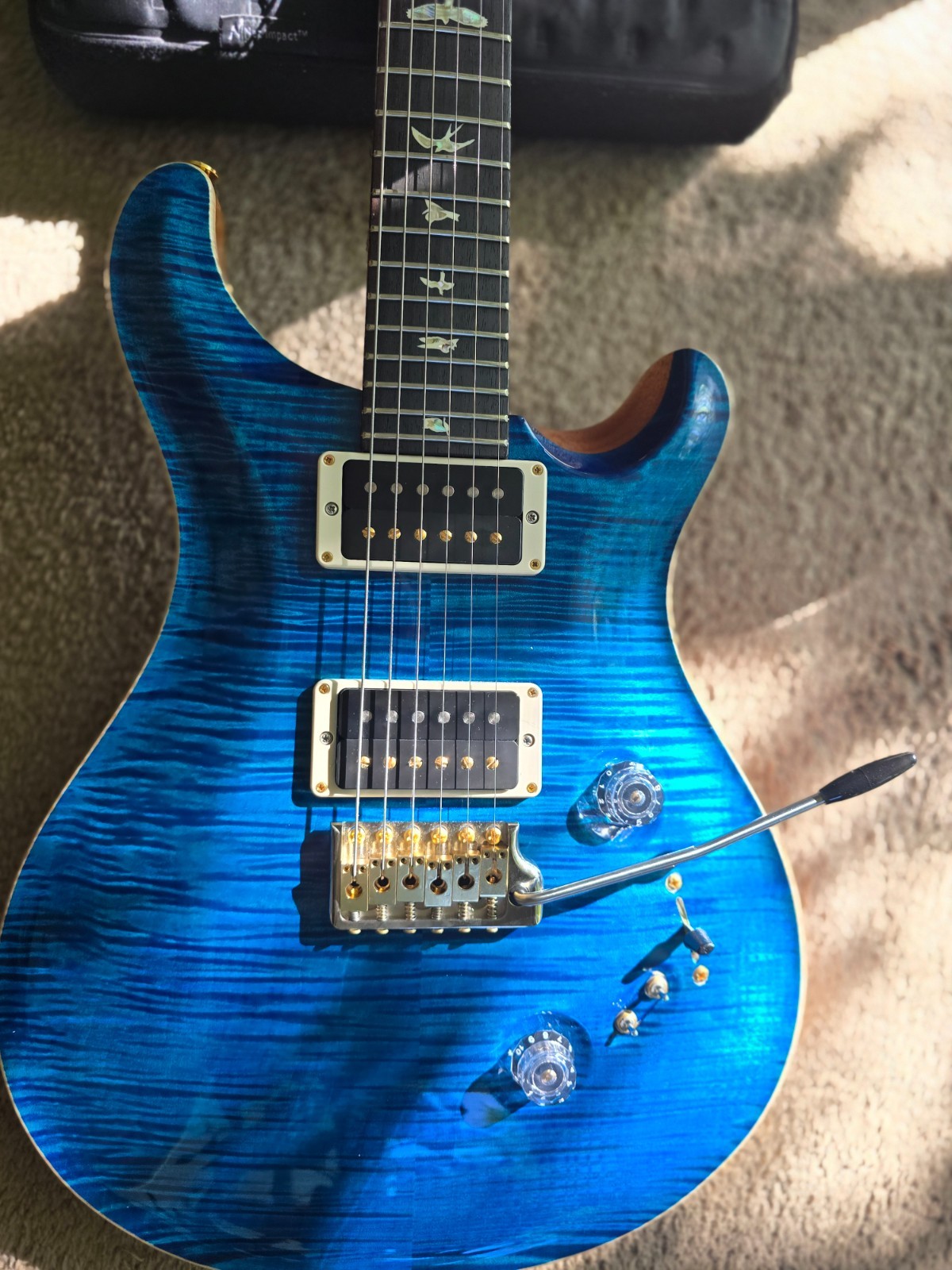 2020 Paul Reed Smith Custom 24-08 10-Top – Excellent – Ocean Blue, Pattern Thin