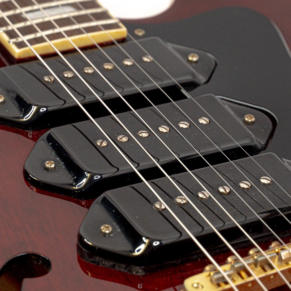 Epiphone Riviera Custom P93 Semi-Hollow Electric Guitar Wine Red w/ Bigsby P90s