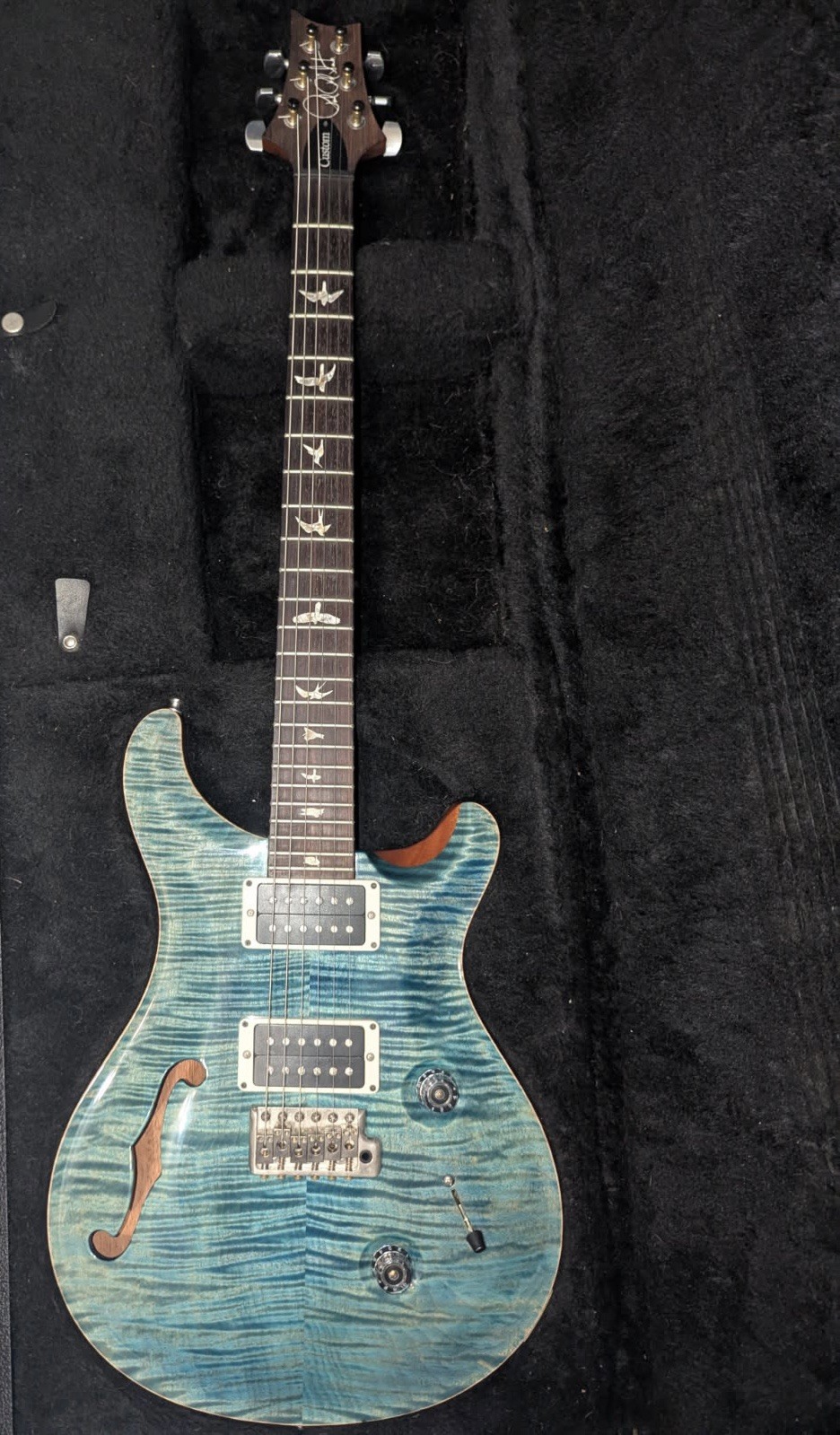 PRS 2014 Semi Hollow Custom 24 10 Top Aqua Bluex Limited Run 1/200