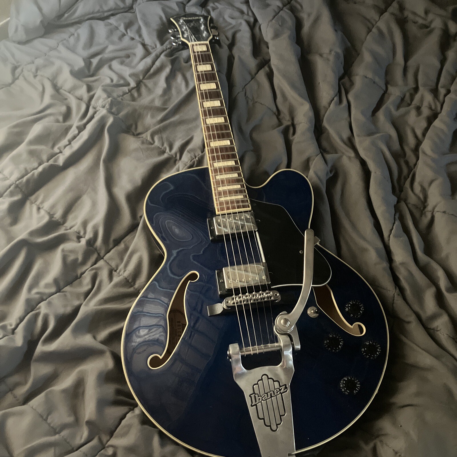 Ibanez Artcore AFS75T Hollowbody Blue With Breedlove Case Mint Condition