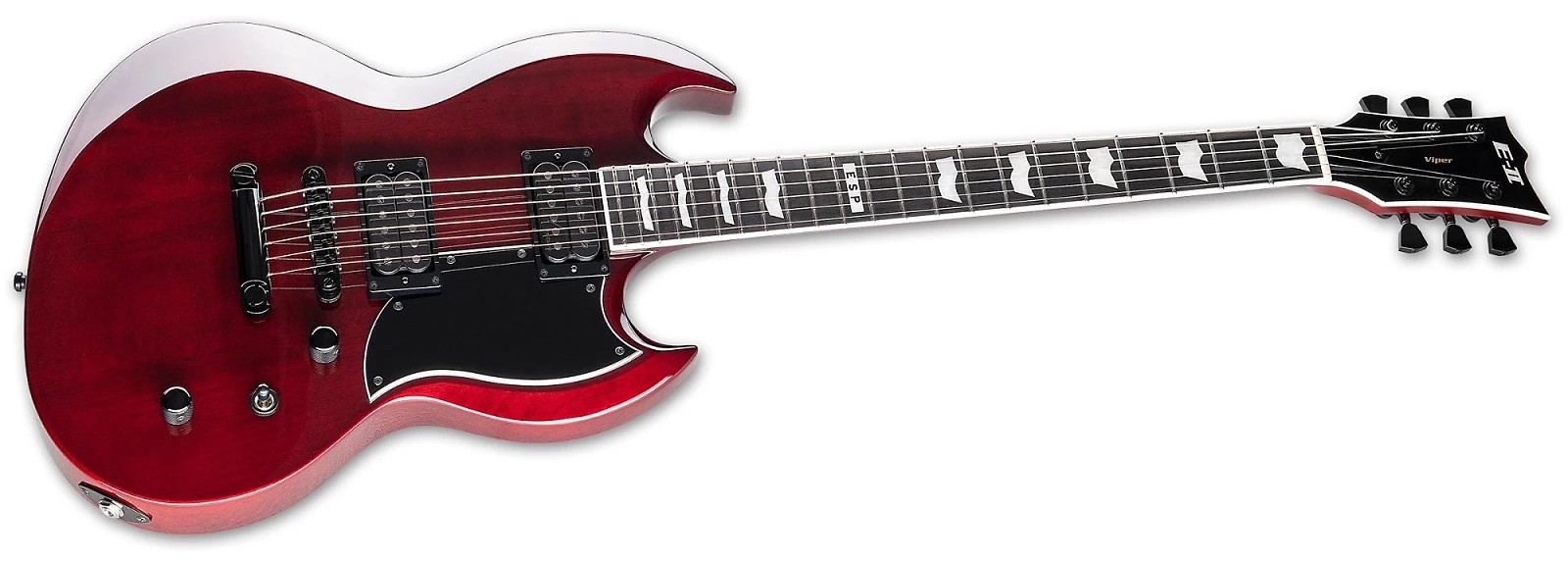 ESP E-II Viper Electric Guitar See Thru Black Cherry + ESP Case – B-Stock – EII