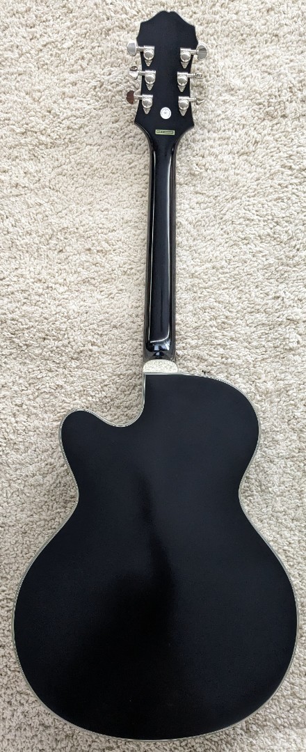 Epiphone Emperor Swingster Semi Hollow Guitar w/Bigsby, Black Aged Gloss
