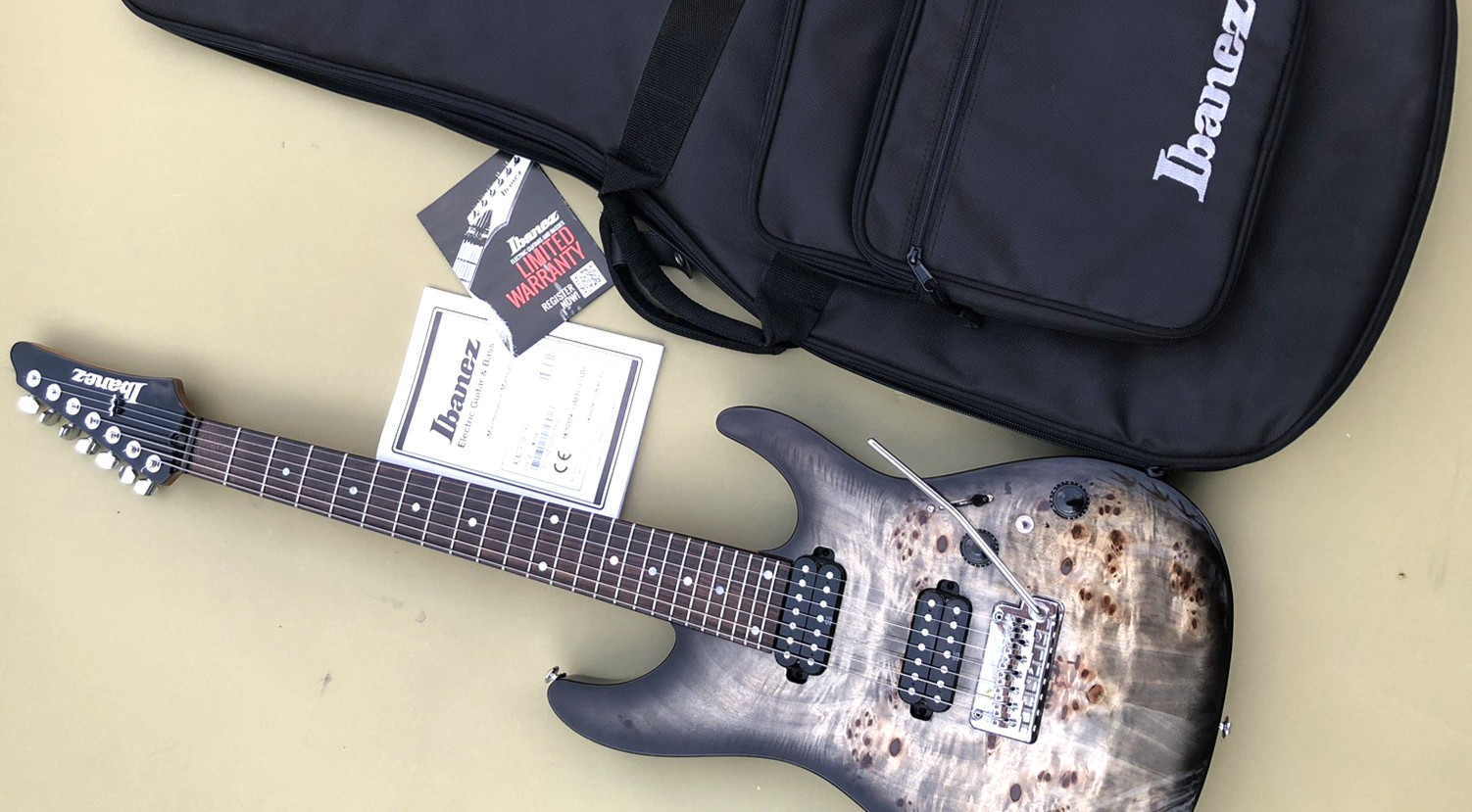 Ibanez Premium AZ427P1PB-CKB 7-String Electric Guitar w/ Gigbag