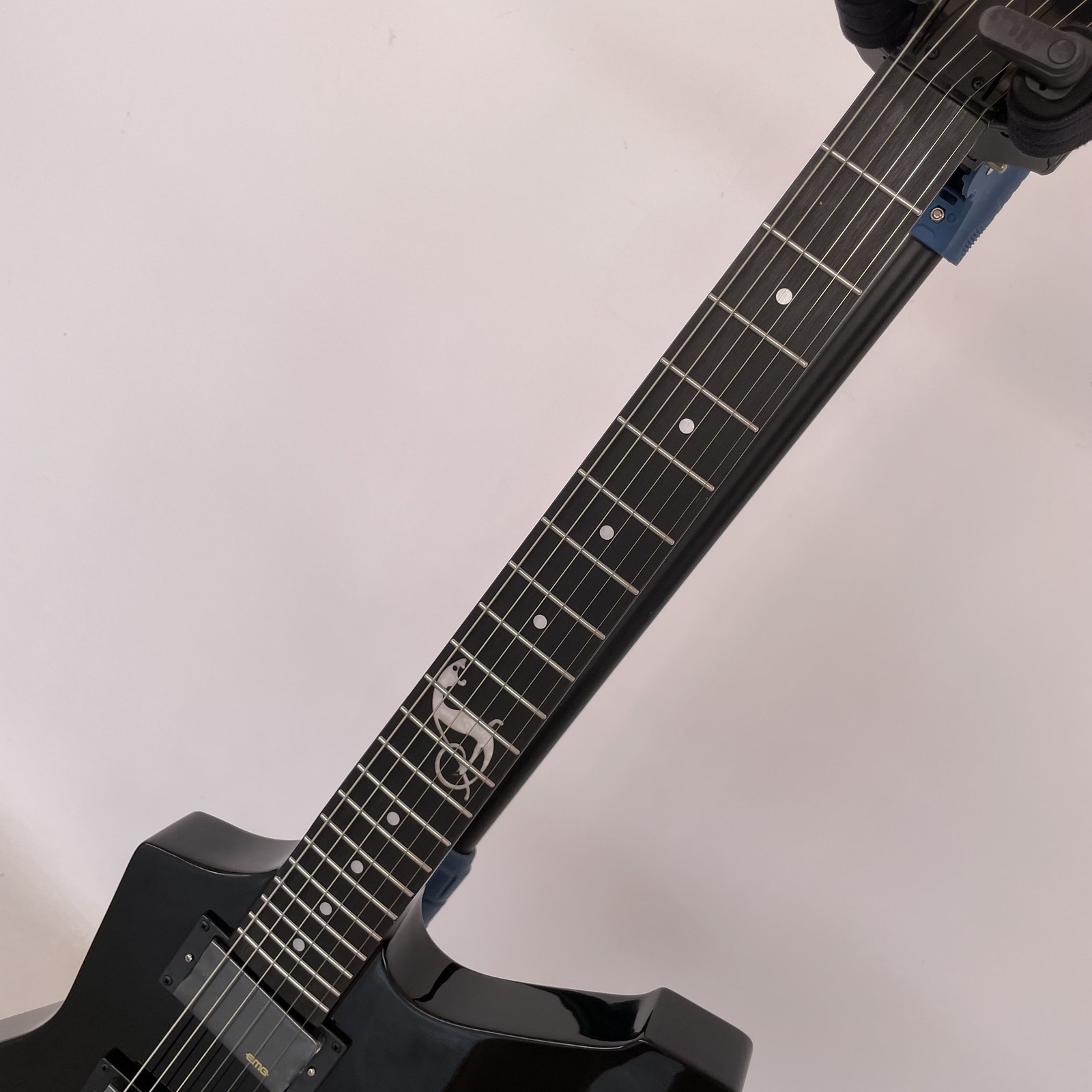 Snakebyte Electric Guitar Black Dual Humbucker Fixed Bridge Stainless Frets