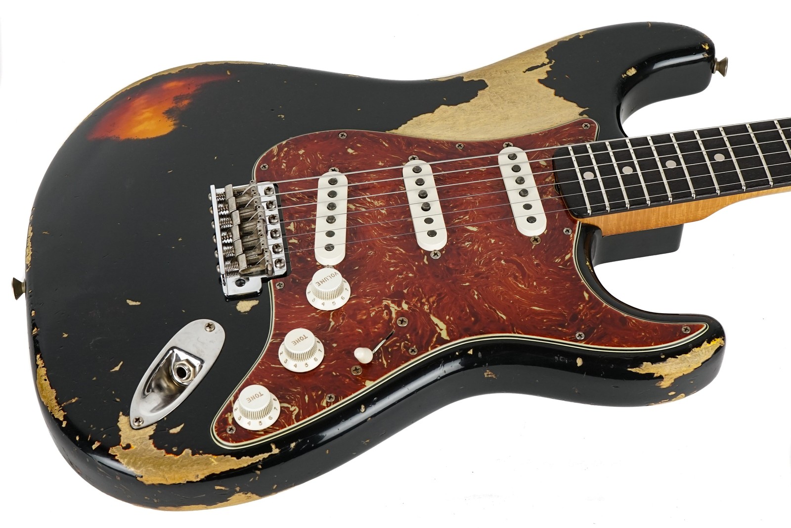 New Fender CS Masterbuilt 1960 Stratocaster Heavy Relic Black over Sunburst