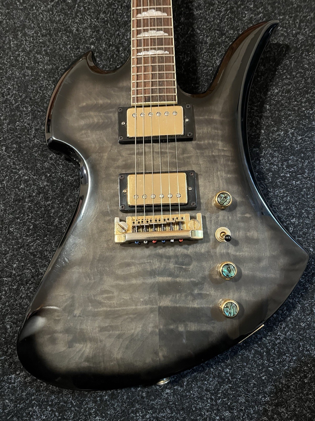 2011 B.C. Rich Mockingbird – Transparent Black MIK Electric Guitar