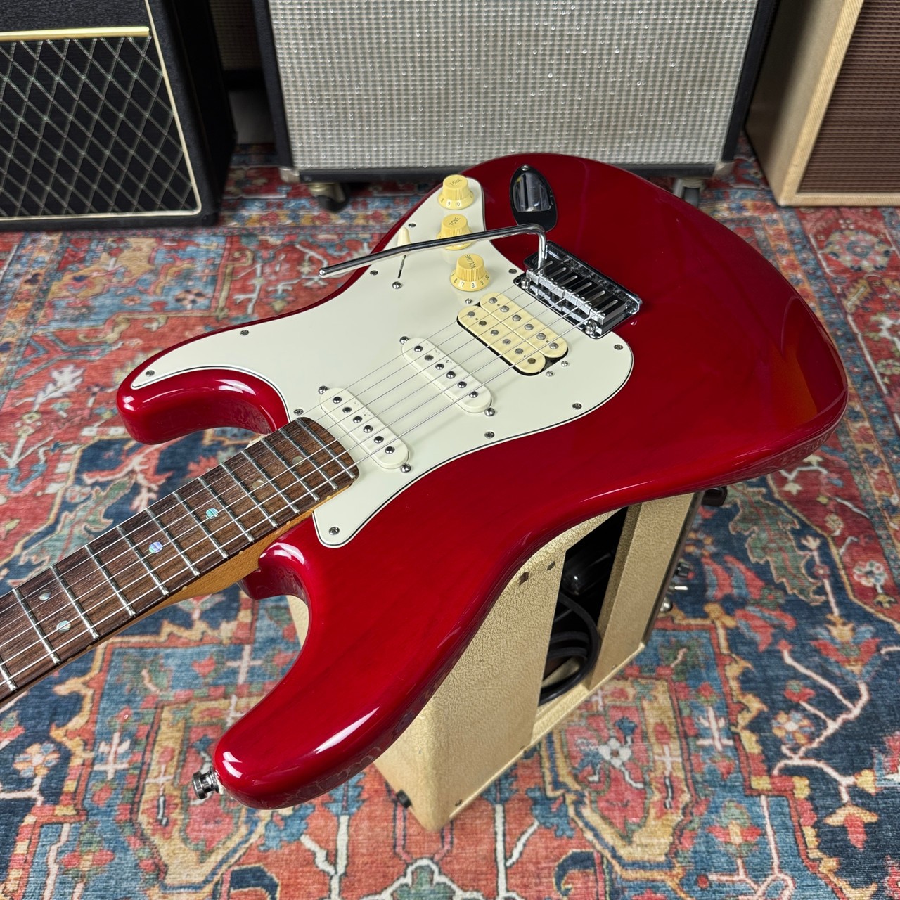 1998 Fender American Deluxe HSS Stratocaster w/Roller Nut & HSC