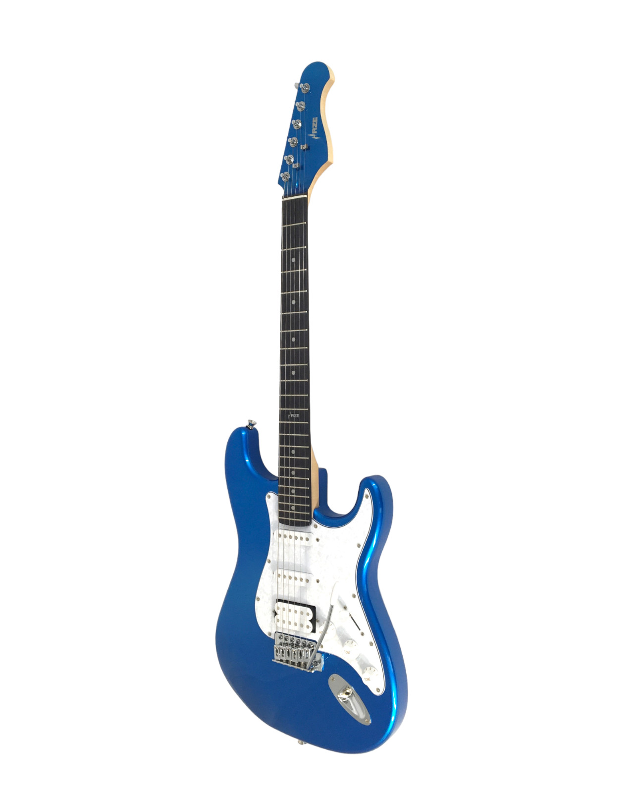 Haze E-211MBL Solid Body, Double Cutaway Electric Guitar +Bag, Amp, Stand, Strap