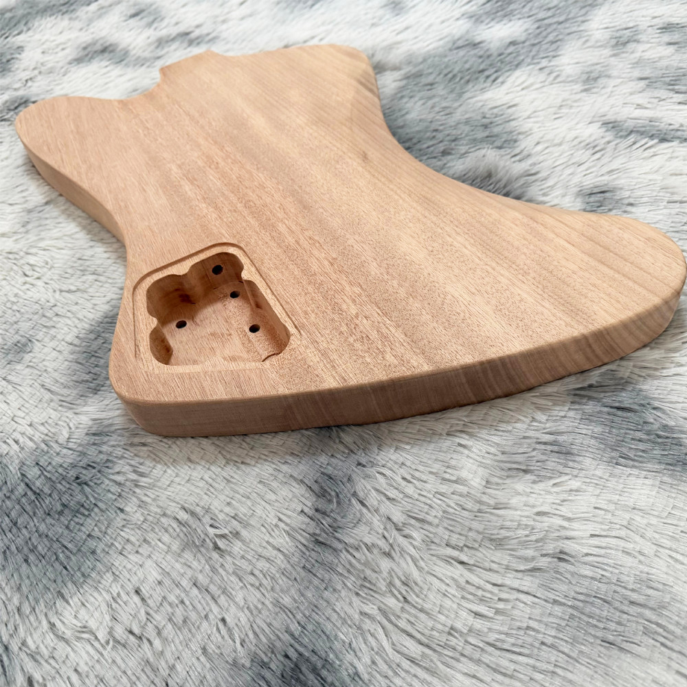 Unfinish Firebird DIY Electric Guitar Kit 2pcs Mahogany Body CR Part