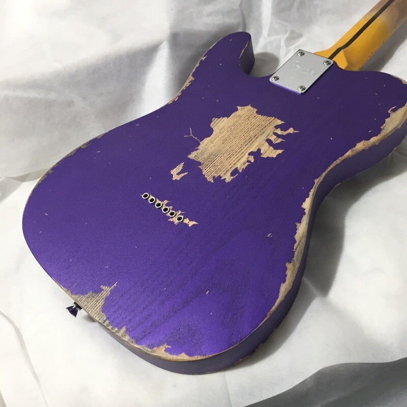 Aged style TL metallic purple 50s Electric Guitar Maple Neck for beginner