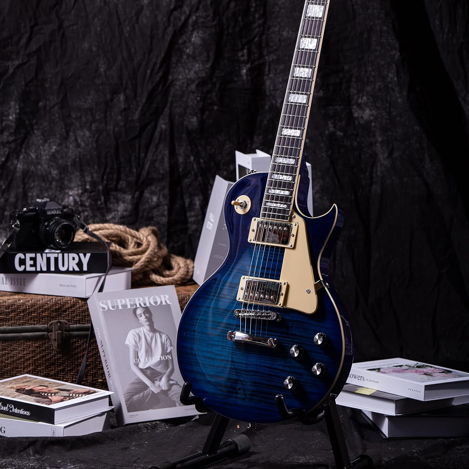Guitar Solid Body Electric Guitar with Gigbag LPYS-006
