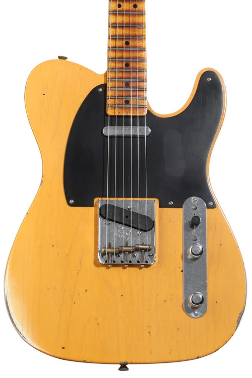 Fender Custom Shop 1951 Telecaster Relic Electric Guitar – Nocaster Blonde,